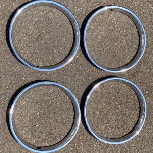 Chrome Wheel Trim Set x4 Good Used - Steel Wheels