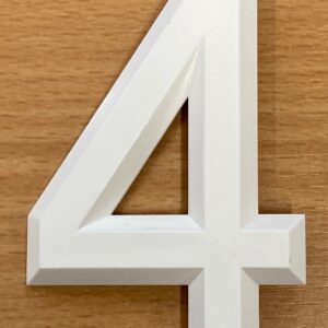 Number Plate Number 4 - White