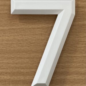 Number Plate Digit 7 - White