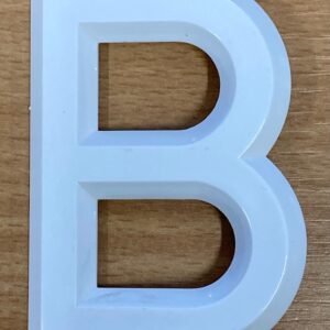 Number Plate Letter B - White