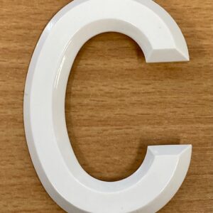 Number Plate Letter C - White