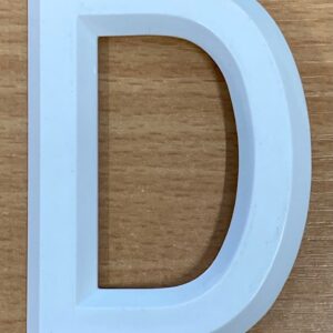 Number Plate Letter D - White