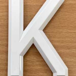 Number Plate Letter K - White