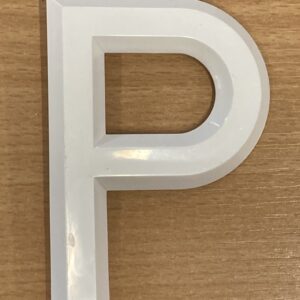 Number Plate Letter White P