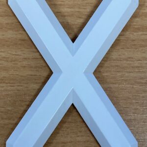 Number Plate Letter X - White