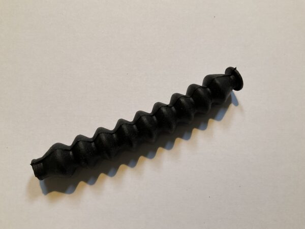 Rubber concertina boot for lotus cables
