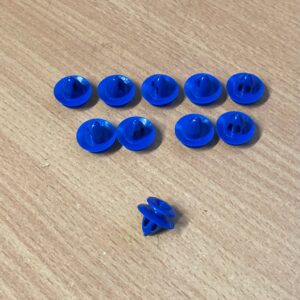 Trim Buttons Blue - Pack Of 10