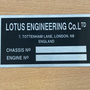 Commission Chassis Plate - Lotus Engineering