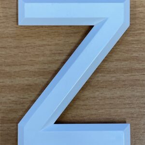 Number Plate Letter Z - White